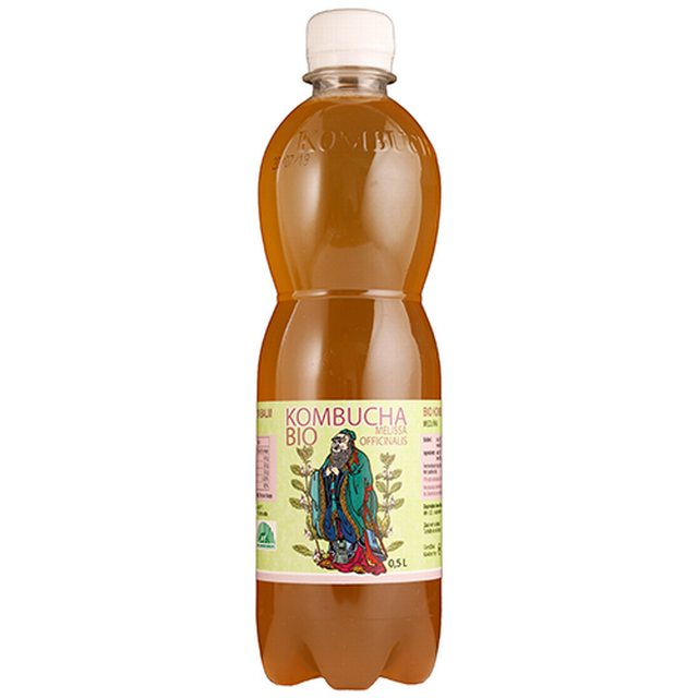 Bio Kombucha Meduňka 500ml Stevikom
